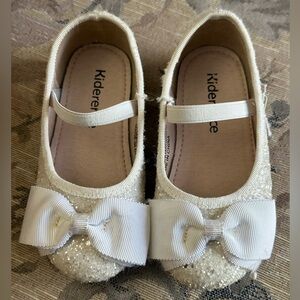 Toddler White Sparkly Ballet Flats